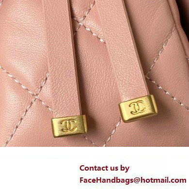 Chanel Lambskin  &  Gold-Tone Metal Small Flap Bag AS4353 Pink 2023